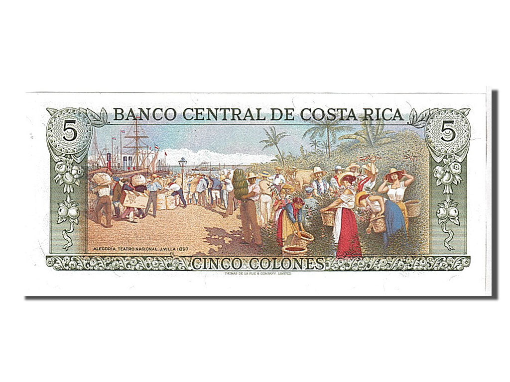 Costa Rica, 5 Colones, 1992, KM #236e, UNC(65-70), D63243532