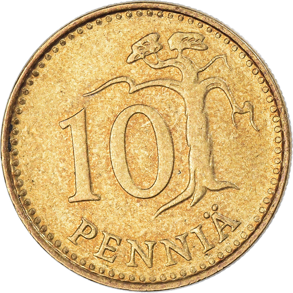 Moneda, Finlandia, 10 Pennia, 1981
