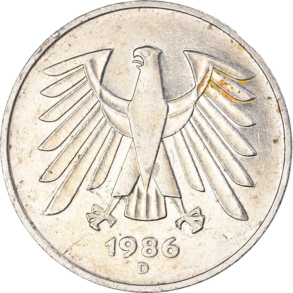 Moneta, Germania, 5 Mark, 1986