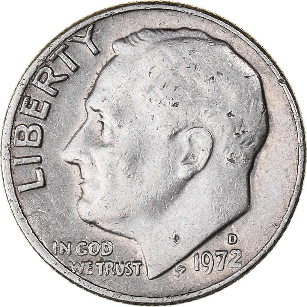 Moneda, Estados Unidos, Dime, 1972
