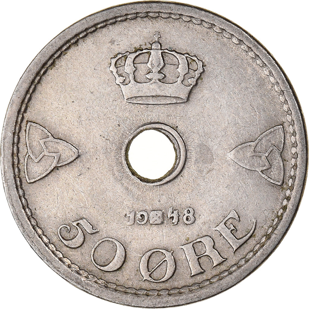 Moneda, Noruega, 50 Öre, 1948