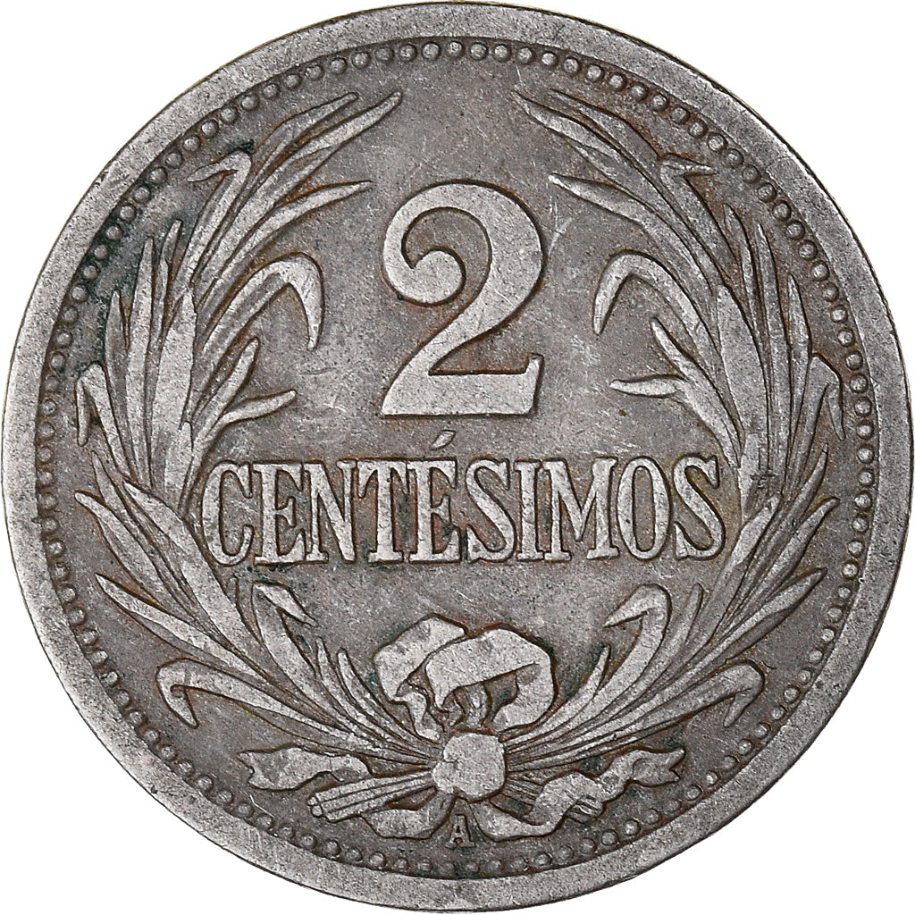 Coin, Uruguay, 2 Centesimos, 1909