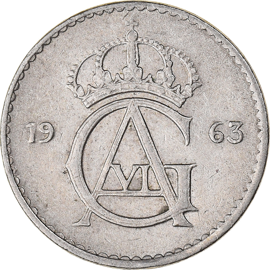 Moneta, Svezia, 25 Öre, 1963