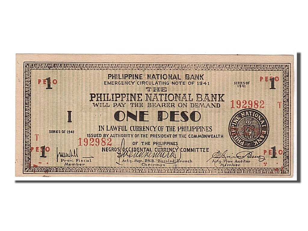 Banconote, Filippine, 1 Peso, 1941, KM:S624b, SPL