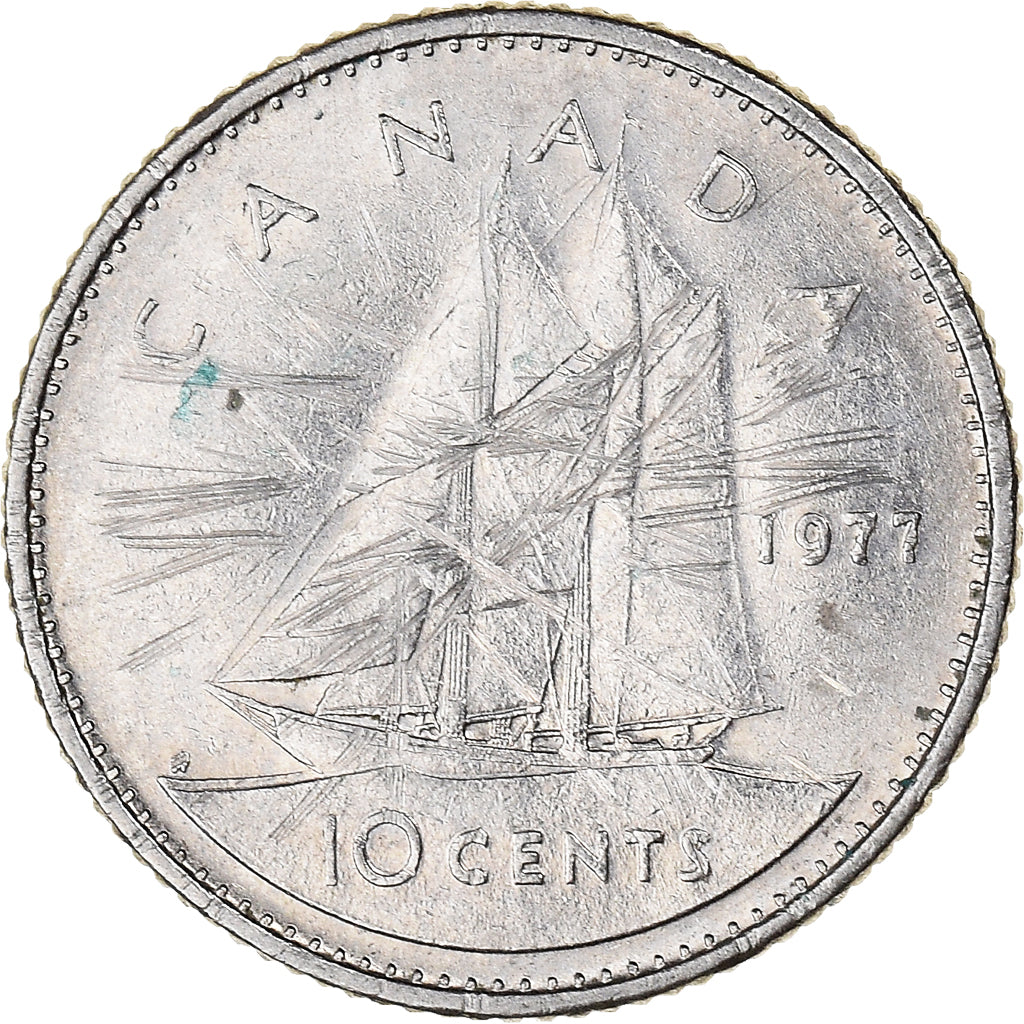 Coin, Canada, 10 Cents, 1977