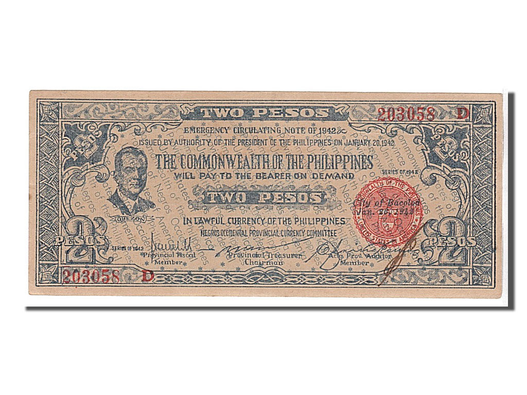 Philippines, 2 Pesos, 1942, KM #S647A, UNC(63)