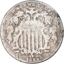 Moneda, Estados Unidos, 5 Cents, 1889