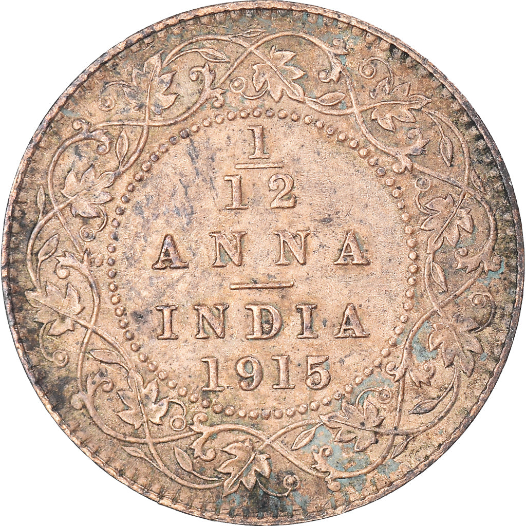 Munten, India, 1/12 Anna, 1 Pie, 1915