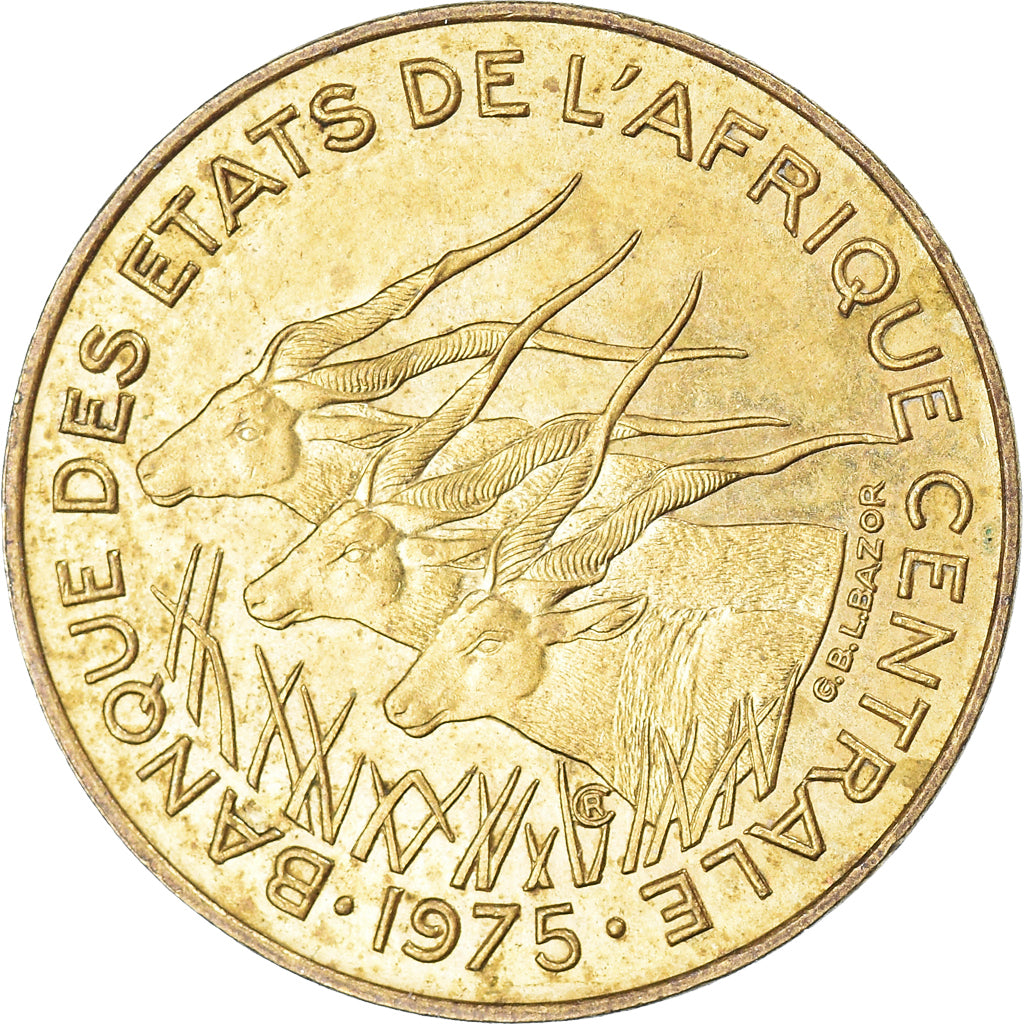 Monnaie, États de l'Afrique centrale, 5 Francs, 1975