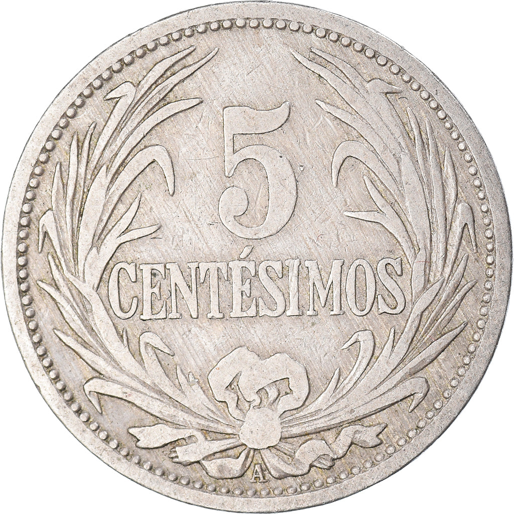 Moneda, Uruguay, 5 Centesimos, 1909