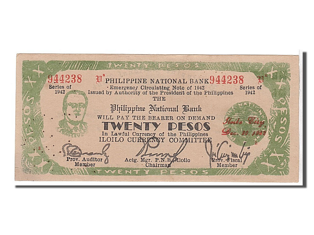 Philippines, 20 Pesos, 1942, KM #S318a, AU(55-58), 944238