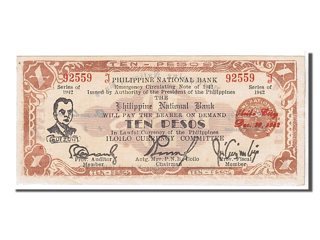 Billete, 10 Pesos, 1942, Filipinas, KM:S317a, UNC