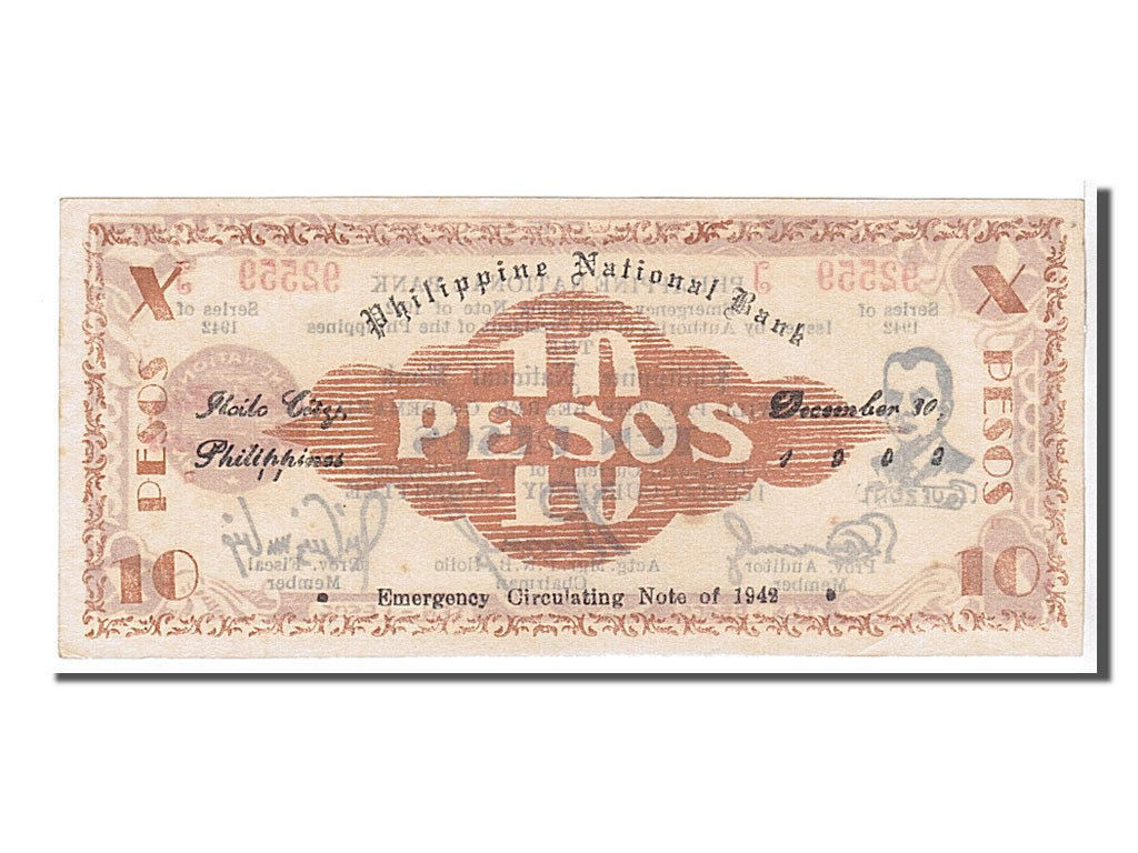 Billete, 10 Pesos, 1942, Filipinas, KM:S317a, UNC