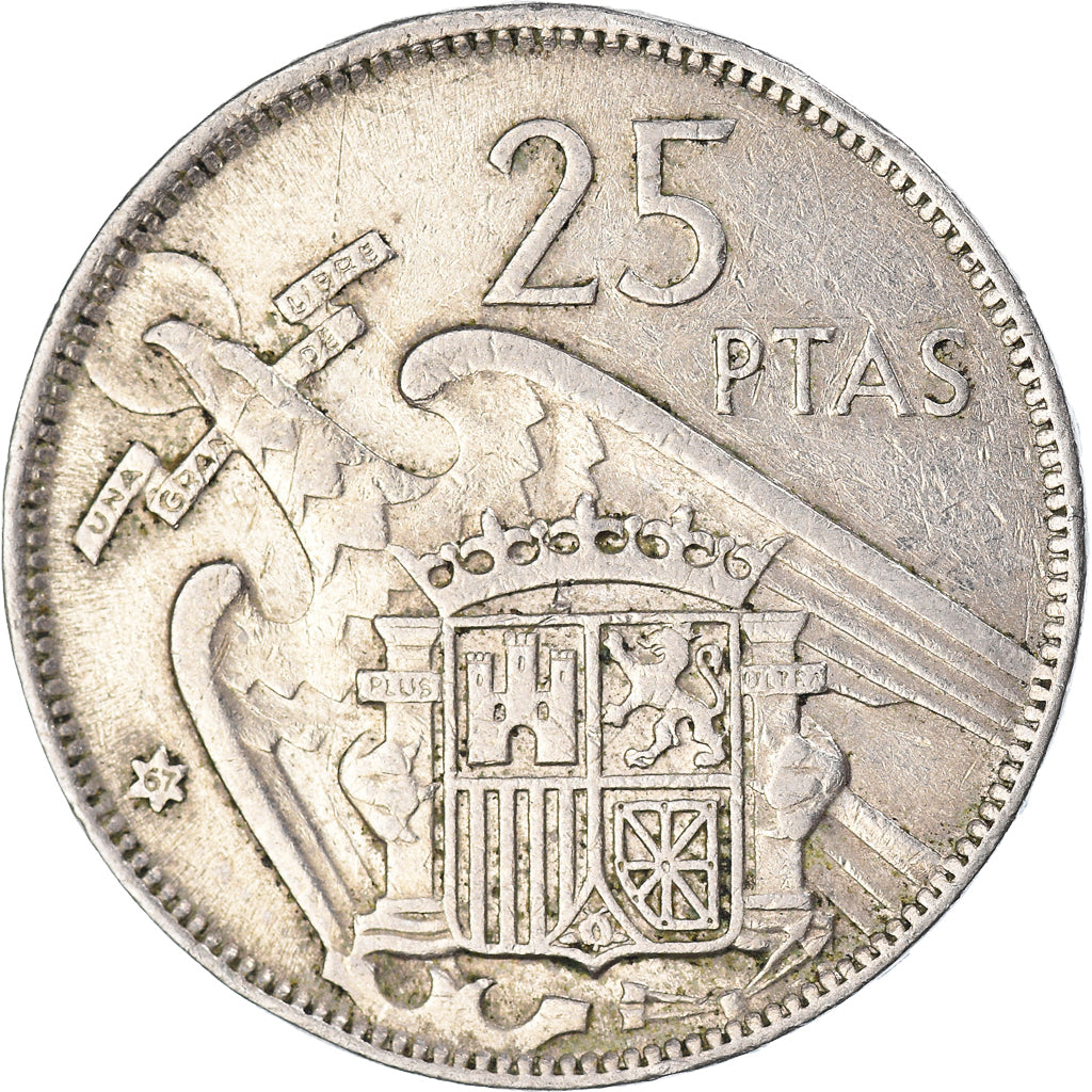 Monnaie, Espagne, 25 Pesetas, 1957