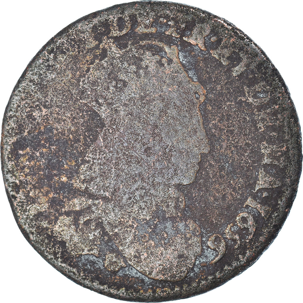 Moneda, Francia, Liard, 1656