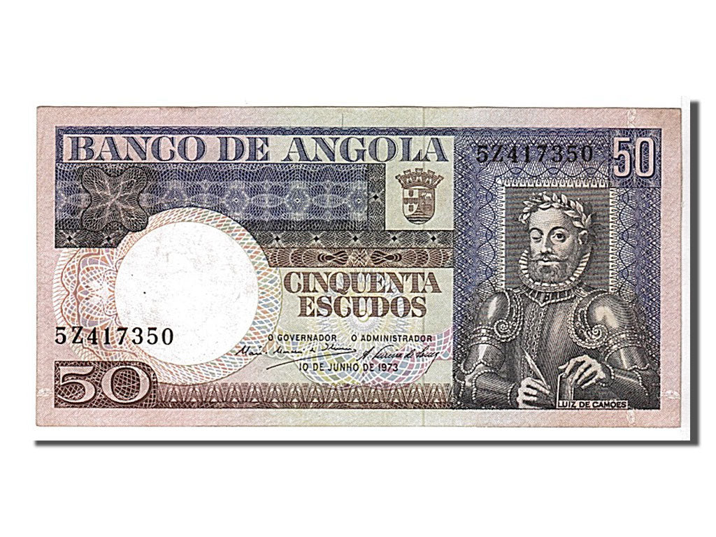 Angola, 50 Escudos, 1973, KM #105a, UNC(63), 5Z417350