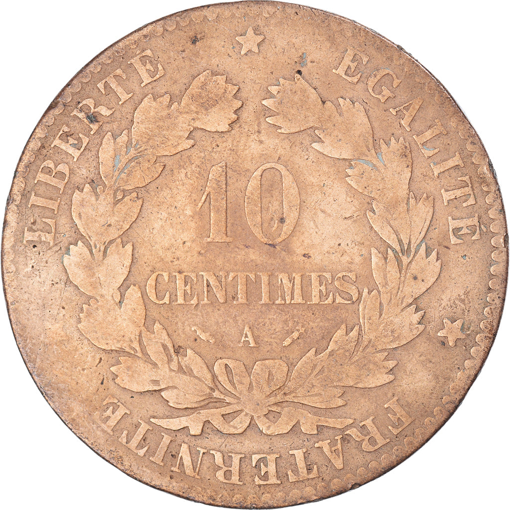 Monnaie, France, 10 Centimes, 1880