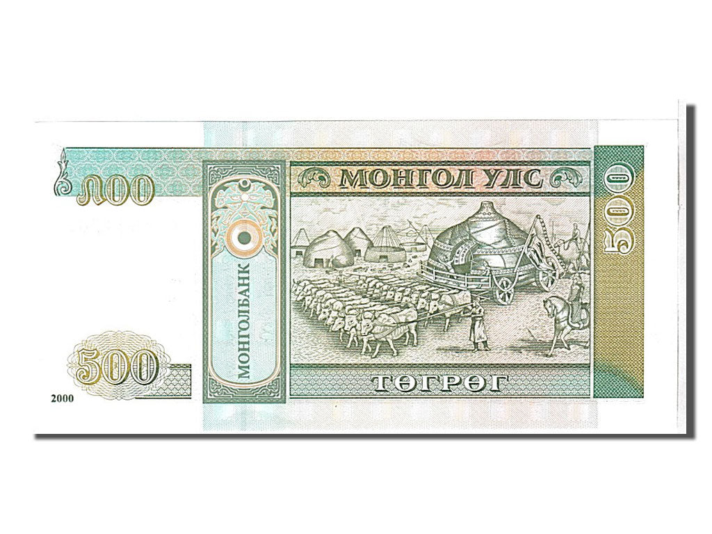 Mongolia, 500 Tugrik, 2000, KM #65A, UNC(65-70), AF7654707