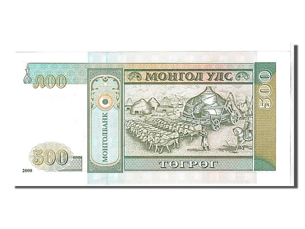 Billete, 500 Tugrik, 2000, Mongolia, KM:65a, UNC