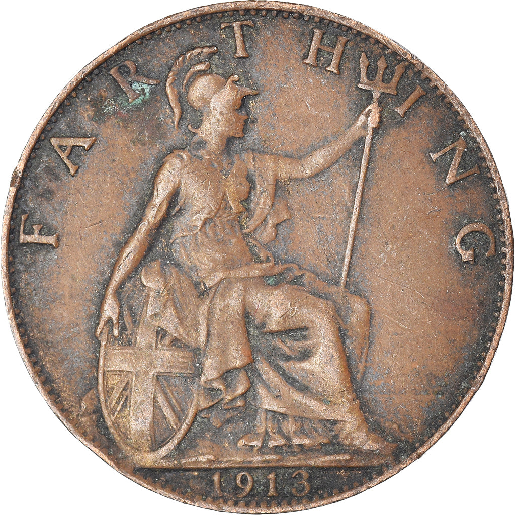 Münze, Großbritannien, Farthing, 1913