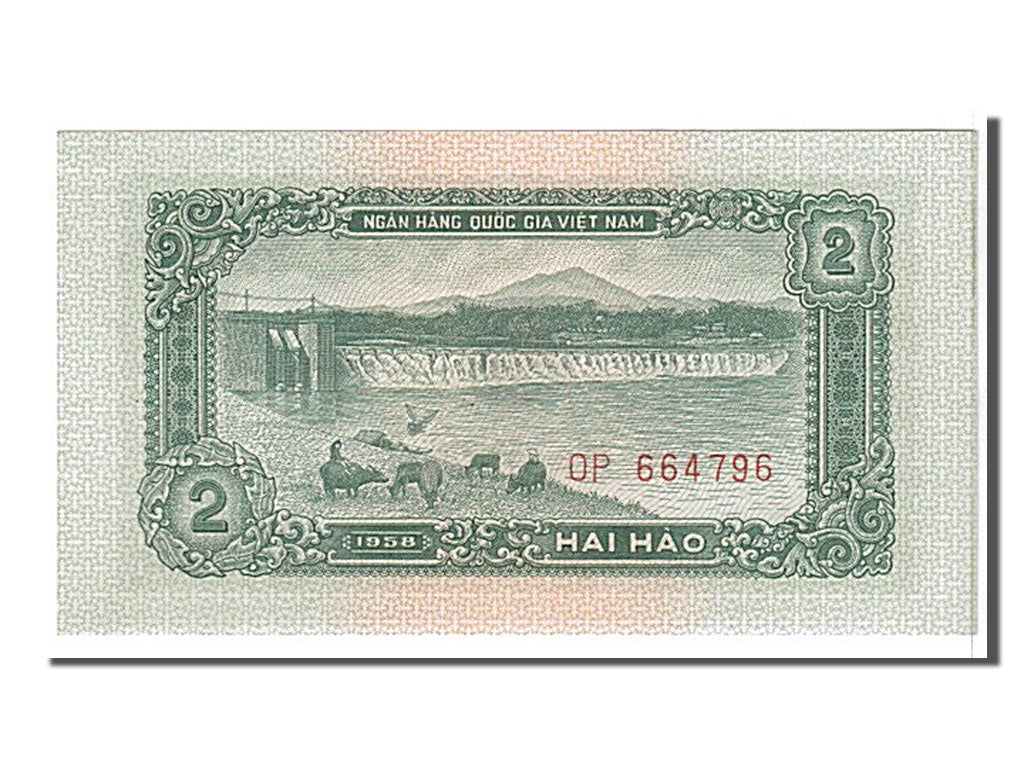 Billete, 2 Hao, 1958, Vietnam, KM:69a, UNC