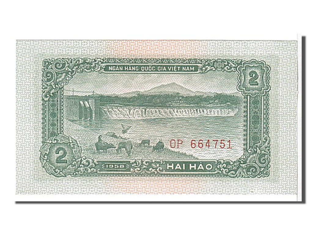 Biljet, Viëtnam, 2 Hao, 1958, KM:69a, NIEUW