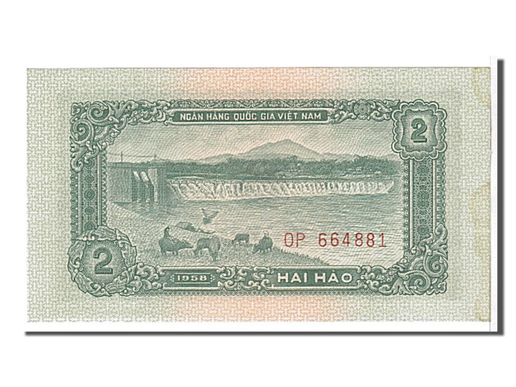 Billete, 2 Hao, 1958, Vietnam, KM:69a, UNC