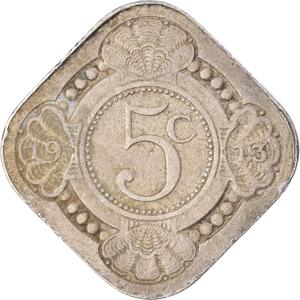 Moneda, Países Bajos, 5 Cents, 1913