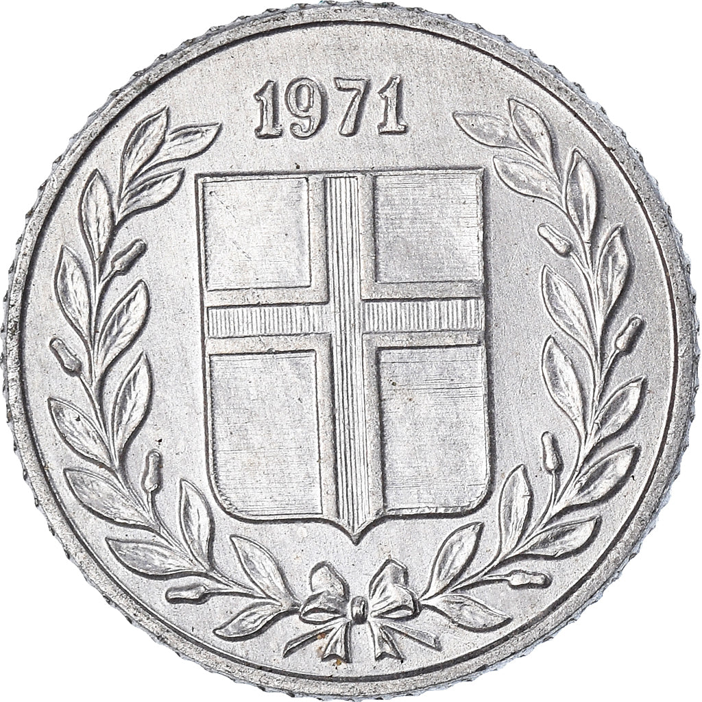 Coin, Iceland, 10 Aurar, 1971