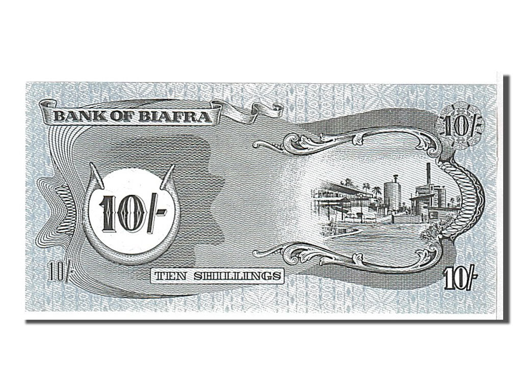 Banconote, Biafra, 10 Shillings, 1968, KM:4, FDS