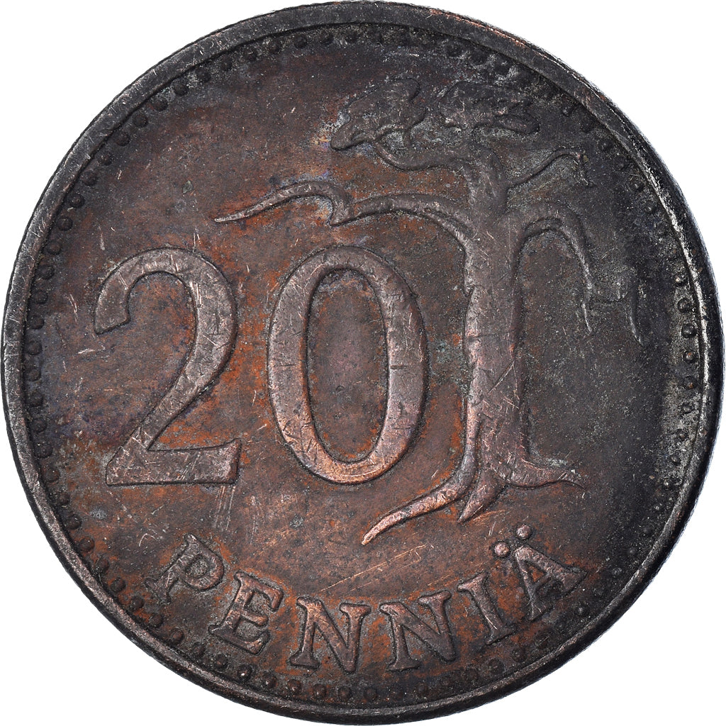 Moneta, Finlandia, 20 Pennia, 1971