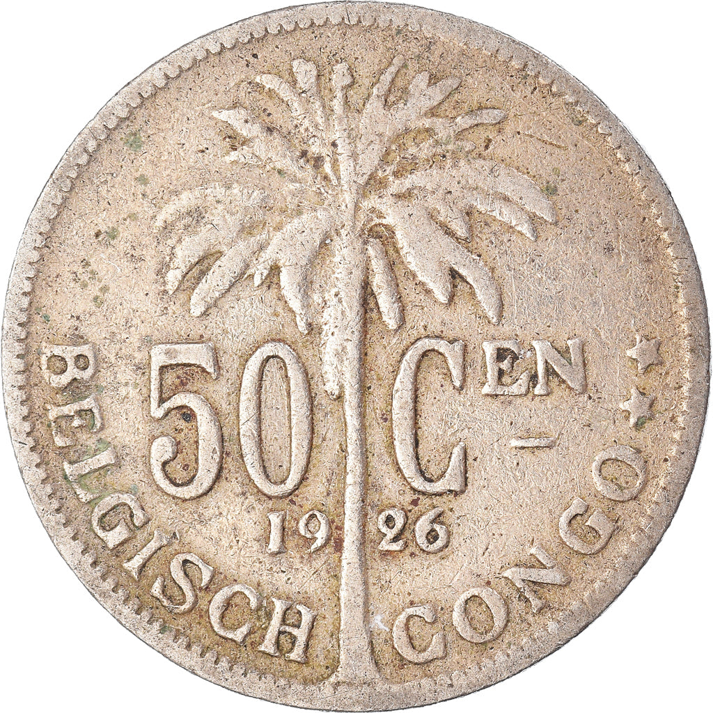 Moneta, Congo belga, 50 Centimes, 1926