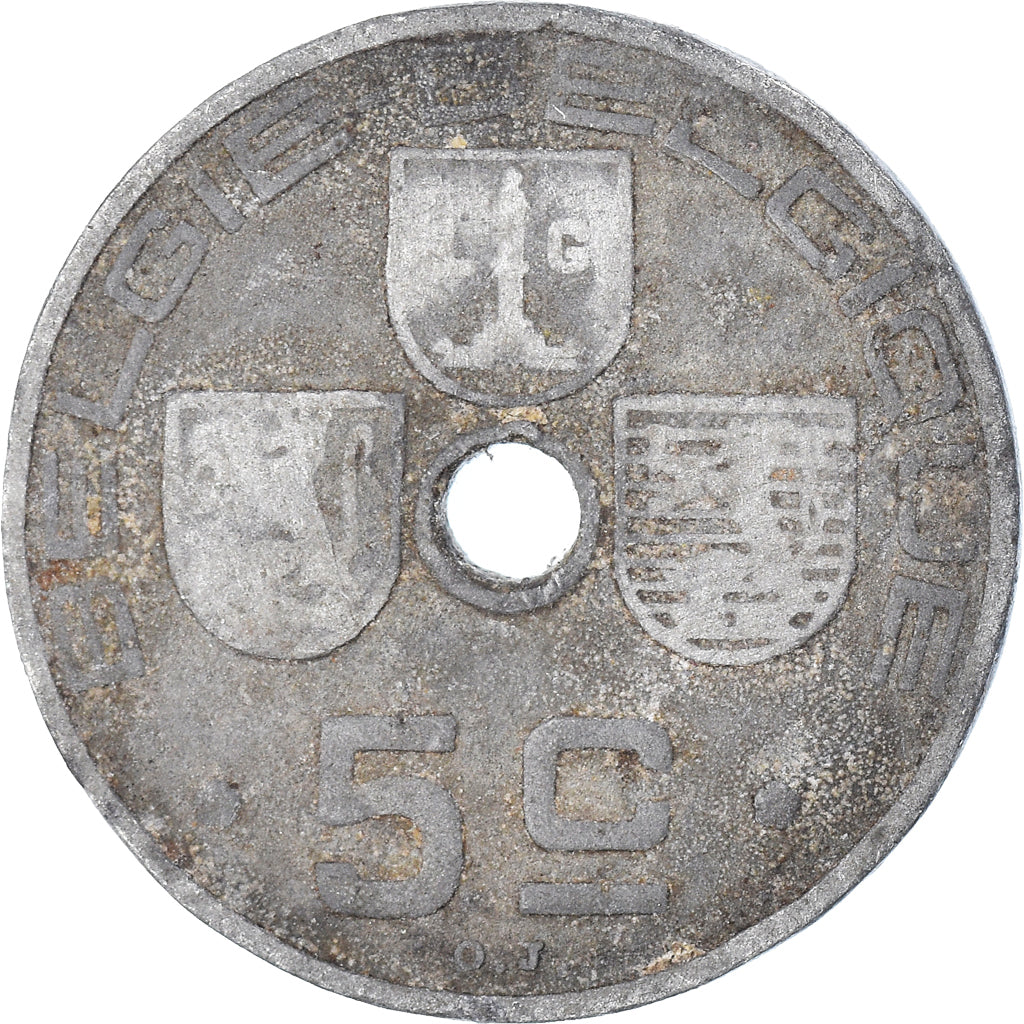 Munten, België, 5 Centimes, 1943
