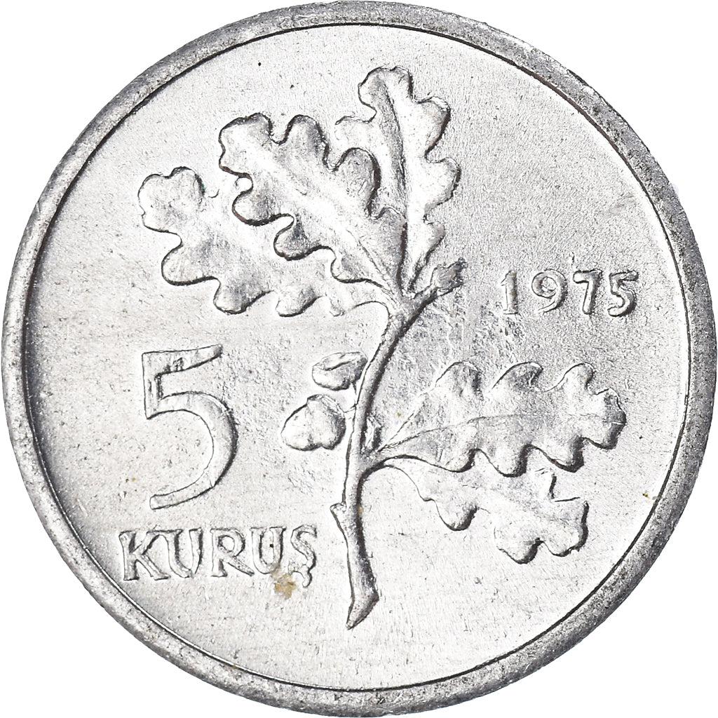 Moneta, Turchia, 5 Kurus, 1975