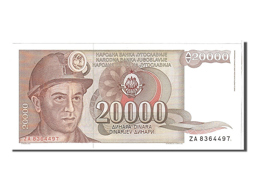 Yugoslavia, 20,000 Dinara, 1987, KM #95, UNC(65-70), ZA8364497