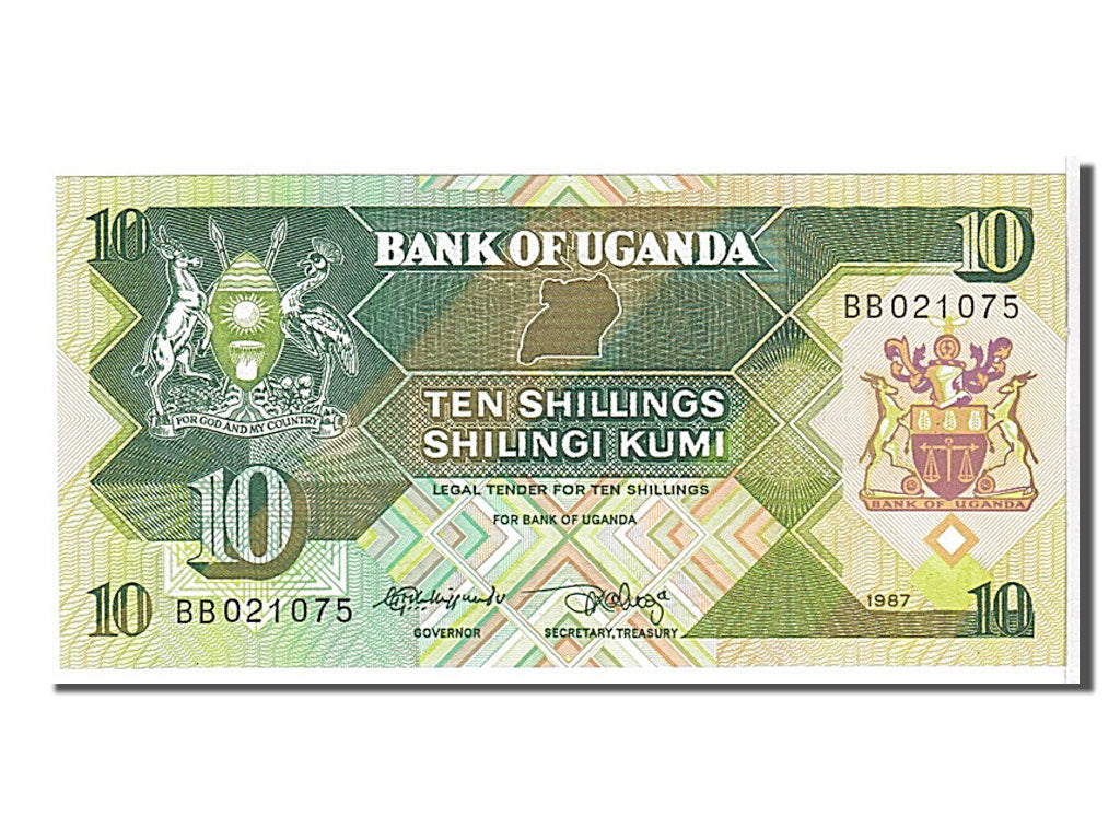 Billete, 10 Shillings, 1987, Uganda, KM:28, UNC