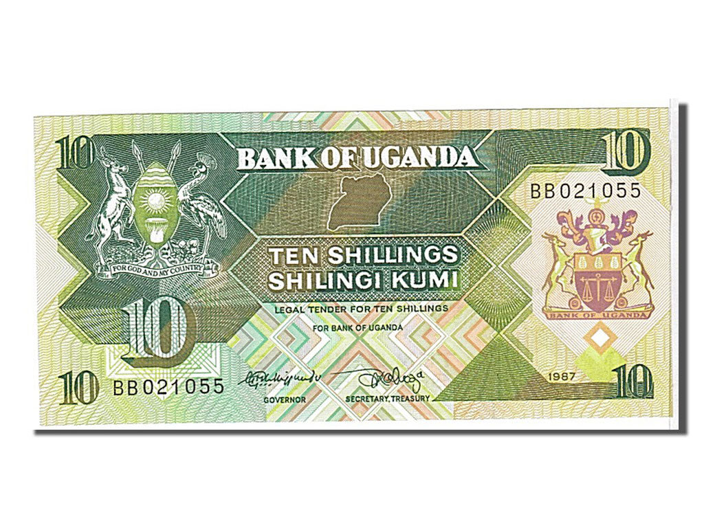 Banknote, Uganda, 10 Shillings, 1987, UNC(65-70)