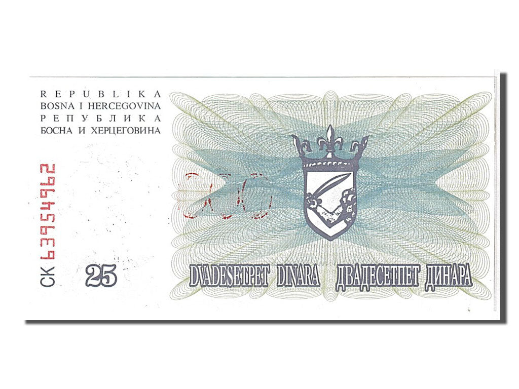 Banconote, Bosnia - Erzegovina, 25,000 Dinara, 1993, KM:54b, FDS