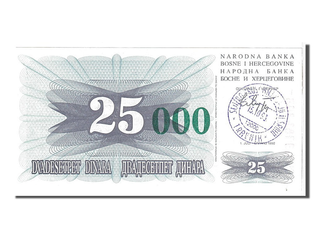 Banknote, Bosnia - Herzegovina, 25,000 Dinara, 1993, UNC(65-70)