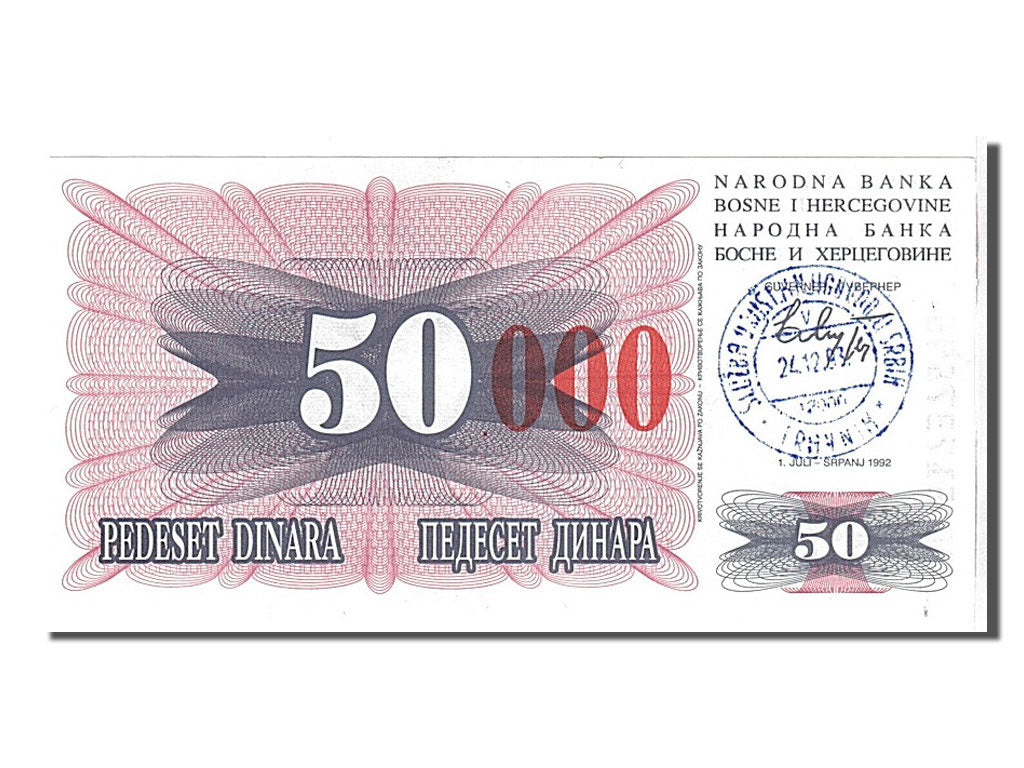 Billet, Bosnia - Herzegovina, 50,000 Dinara, 1993, KM:55d, NEUF