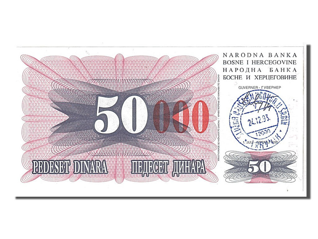 Banknote, Bosnia - Herzegovina, 50,000 Dinara, 1993, UNC(65-70)