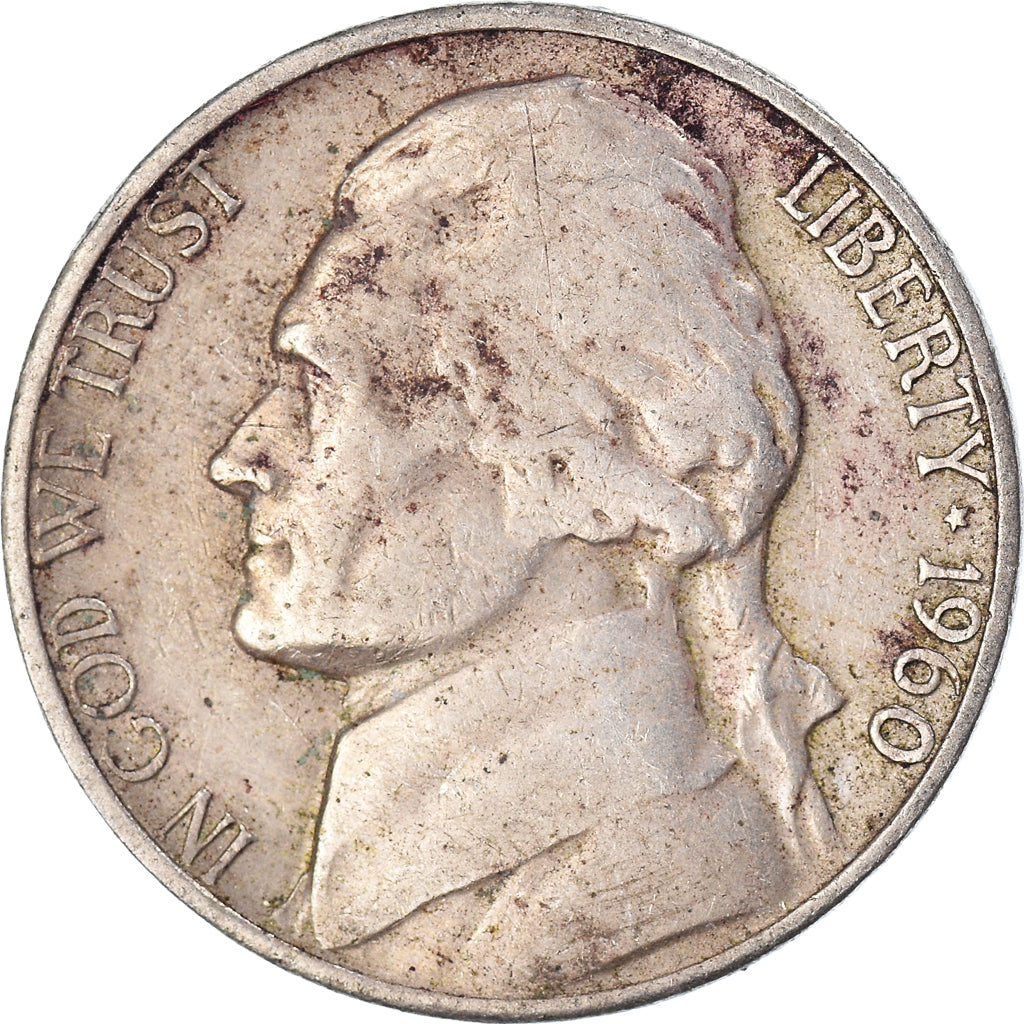 Münze, Vereinigte Staaten, 5 Cents, 1960