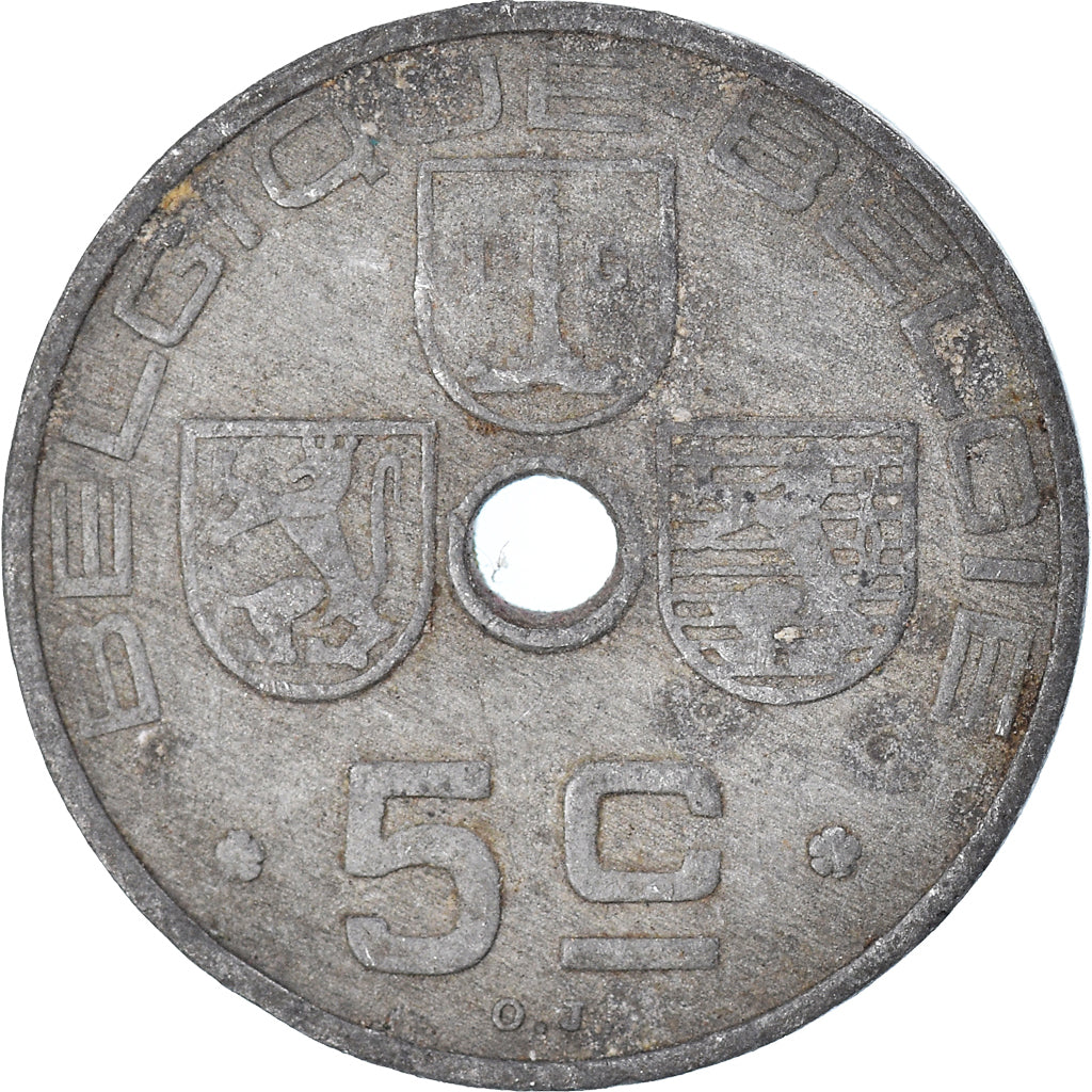 Münze, Belgien, 5 Centimes, 1943
