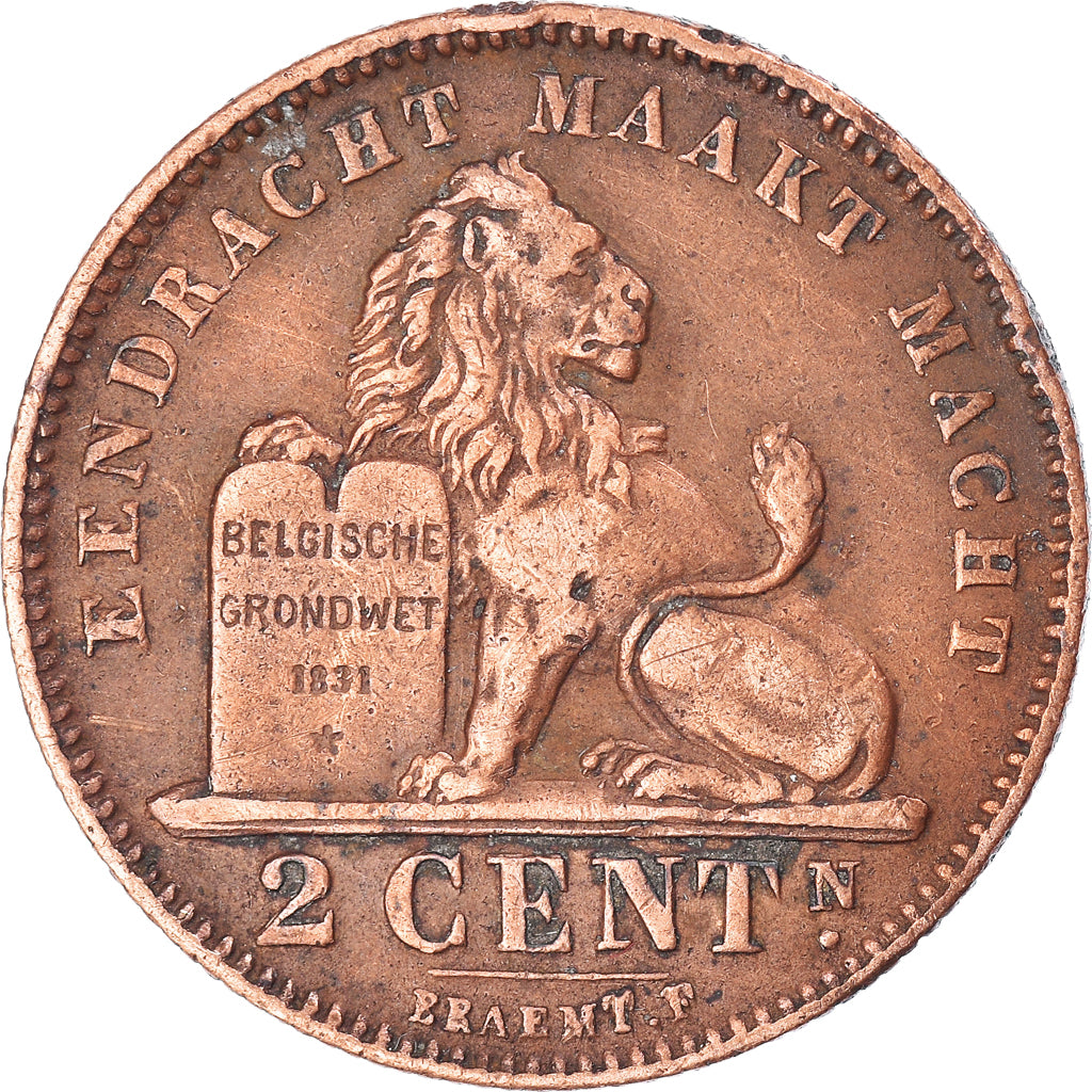 Munten, België, 2 Centimes, 1910