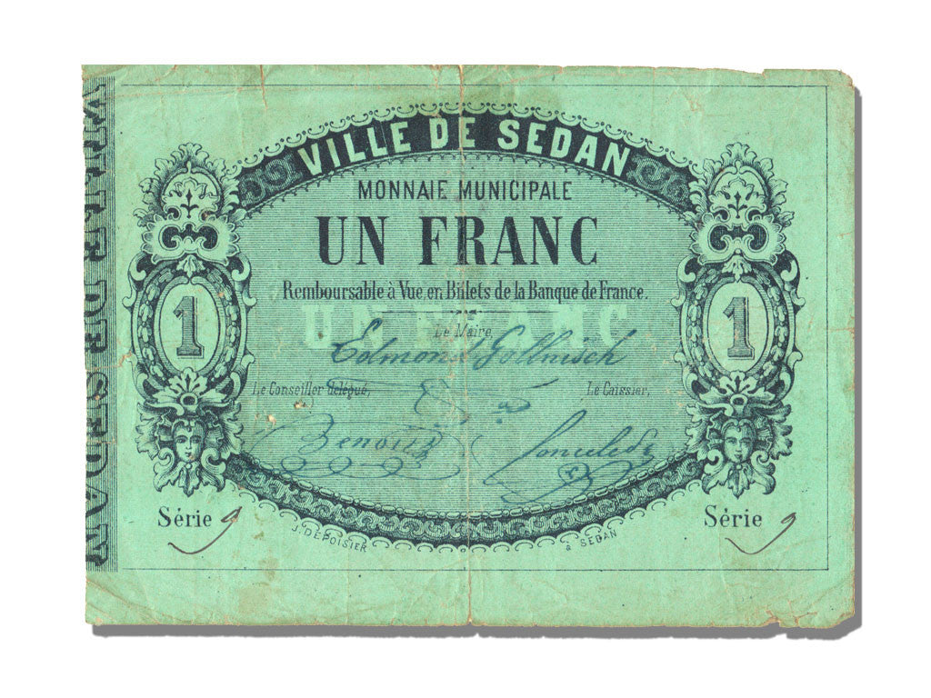 Banknote, 1 Franc, 1871, France, EF(40-45)