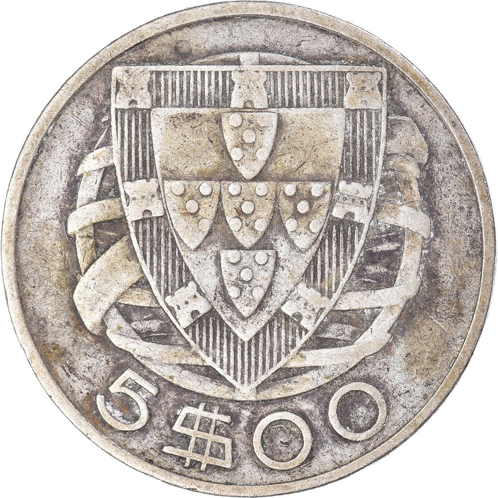 Coin, Portugal, 5 Escudos, 1933