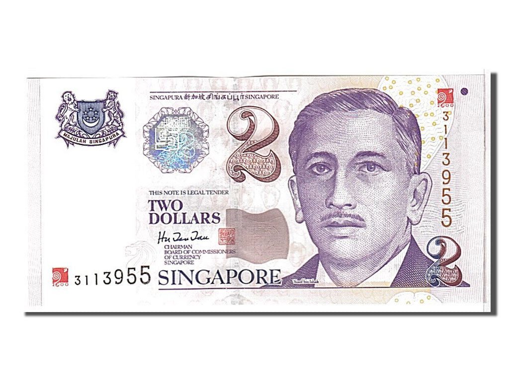 Geldschein, Singapur, 2 Dollars, 2005, KM:46, UNZ