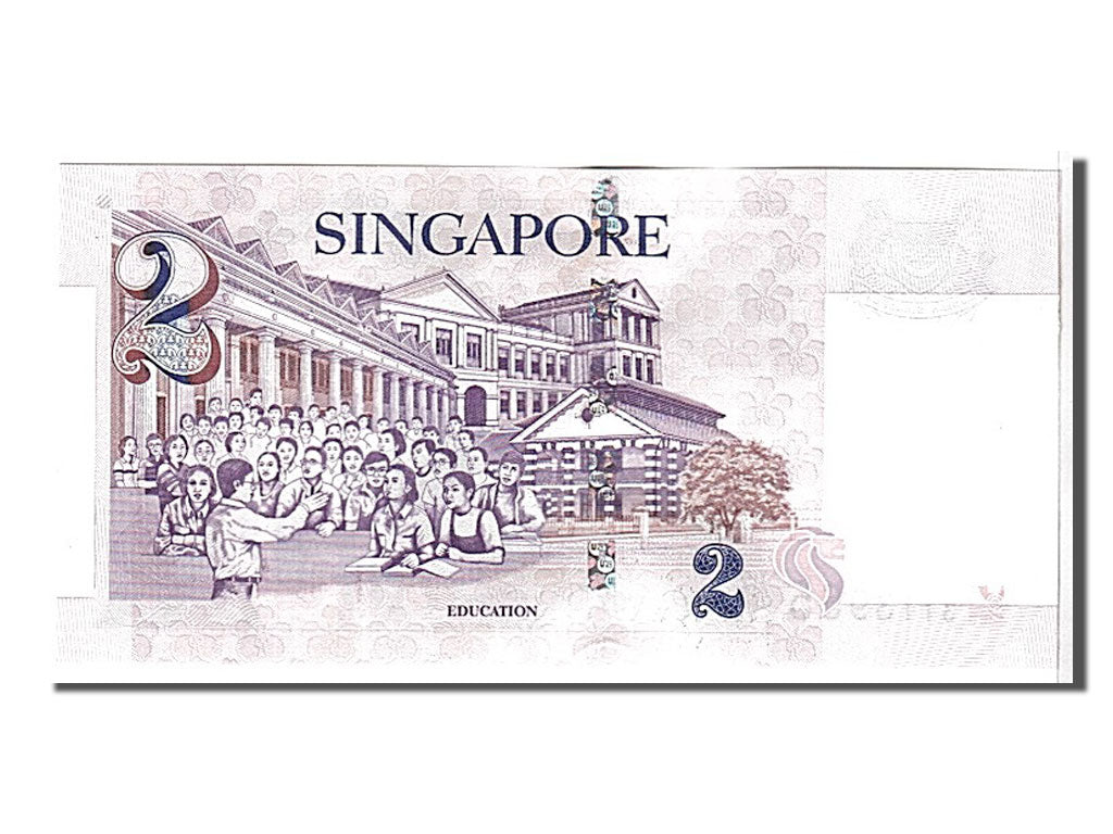 Geldschein, Singapur, 2 Dollars, 2005, KM:46, UNZ