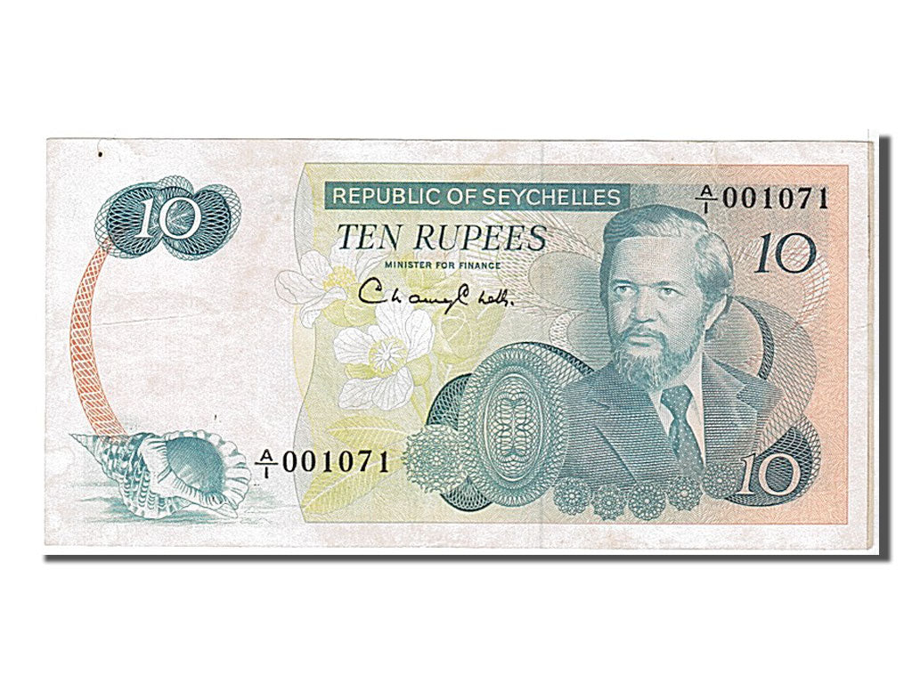 Seychelles, 10 Rupees, 1976, KM #19a, UNC(65-70), A1001071