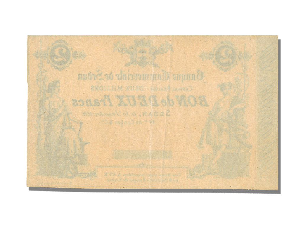 Banconote, SPL, 2 Francs, 1871, Francia